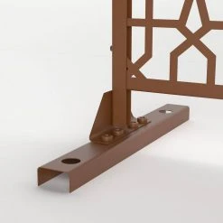 Cheap ⌛ 6.5 ft. H x 4 ft. W Laser Cut Metal Privacy Screen in Brown by Unbranded ❤️ -Cheap Fence Gates Plus Store brown outdoor privacy screens xz525bz117 fa 1000