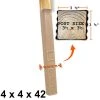 Budget 🔔 4 in. x 4 in. x 42 in. In-Ground Fence Post Decay Protection by Post Protector ✔️ -Cheap Fence Gates Plus Store brown post protector composite fence posts 4442 64 1000
