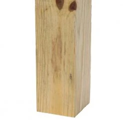 Budget 🔥 4 in. x 4 in. x 4-1/2 ft. Pressure-Treated Wood Double V-Groove Deck Post by Unbranded 🔔 -Cheap Fence Gates Plus Store brown wood deck posts 143849 40 1000