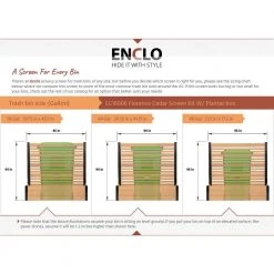 Coupon ✨ Florence 4 ft. x 4 ft. x 1 ft. Cedar Freestanding WoodTek Vinyl Privacy Screen and Planter Box Kit by Enclo Privacy Screens 🤩 -Cheap Fence Gates Plus Store cedar enclo privacy screens vinyl fence panels ec18006 d4 1000
