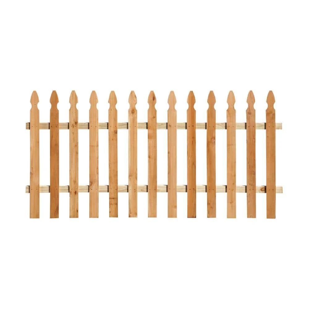 Budget 👏 3-1/2 ft. x 8 ft. Western Red Cedar Spaced Picket French Gothic Fence Panel Kit by Outdoor Essentials 🎁 3 Budget 👏 3-1/2 ft. x 8 ft. Western Red Cedar Spaced Picket French Gothic Fence Panel Kit by Outdoor Essentials 🎁