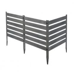 Best Pirce 🌟 Maui 2 ft. x 2 ft. No-Dig Charcoal Woodtek Vinyl Garden Fence Kit (3-Panels) by Zippity Outdoor Products ✔️ -Cheap Fence Gates Plus Store charcoal woodtek vinyl zippity outdoor products vinyl fence panels zp19066 4f 1000