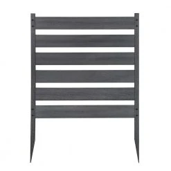 Best Pirce 🌟 Maui 2 ft. x 2 ft. No-Dig Charcoal Woodtek Vinyl Garden Fence Kit (3-Panels) by Zippity Outdoor Products ✔️ -Cheap Fence Gates Plus Store charcoal woodtek vinyl zippity outdoor products vinyl fence panels zp19066 fa 1000
