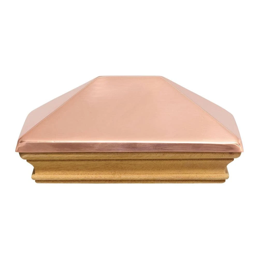 Outlet ๐ Miterless 4 in. x 6 in. Untreated Wood Flat Slip Over Fence Post Cap with Copper Pyramid by Protectyte ๐ 3 Outlet ๐ Miterless 4 in. x 6 in. Untreated Wood Flat Slip Over Fence Post Cap with Copper Pyramid by Protectyte ๐