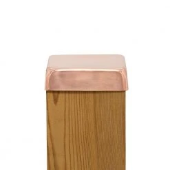 Discount ✔️ 4 in. x 4 in. Copper Flat Top Slip Over Fence Post Cap with 3/4 in. Lip and Screws by Protectyte 🎉 -Cheap Fence Gates Plus Store copper protectyte deck post caps hdc358ft 4f 1000