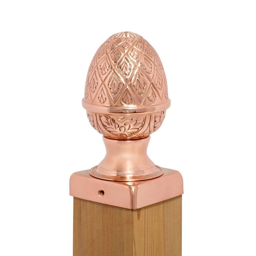 Hot Sale 😀 4 in. x 4 in. Copper Pineapple Slip Over Fence Post Cap by Protectyte 🎁 4 Hot Sale 😀 4 in. x 4 in. Copper Pineapple Slip Over Fence Post Cap by Protectyte 🎁 - Image 2