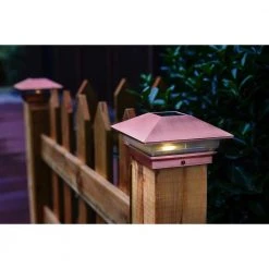 Outlet π₯ 4 in. x 4 in. 3 Lumens Copper Plated Plastic Solar Post Cap (Common: 4 in. x 4 in. ; Actual: 3-5/8 in. x 3-5/8 in. ) by Veranda β¨ 11 Outlet π₯ 4 in. x 4 in. 3 Lumens Copper Plated Plastic Solar Post Cap (Common: 4 in. x 4 in. ; Actual: 3-5/8 in. x 3-5/8 in. ) by Veranda β¨ -Cheap Fence Gates Plus Store copper veranda deck post caps 2211 f32t3 4f 1000