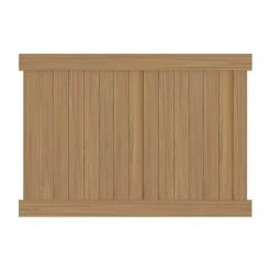 Cheapest 🔔 Linden 6 ft. H x 8 ft. W Cypress Vinyl Privacy Fence Panel Kit by Veranda ⌛