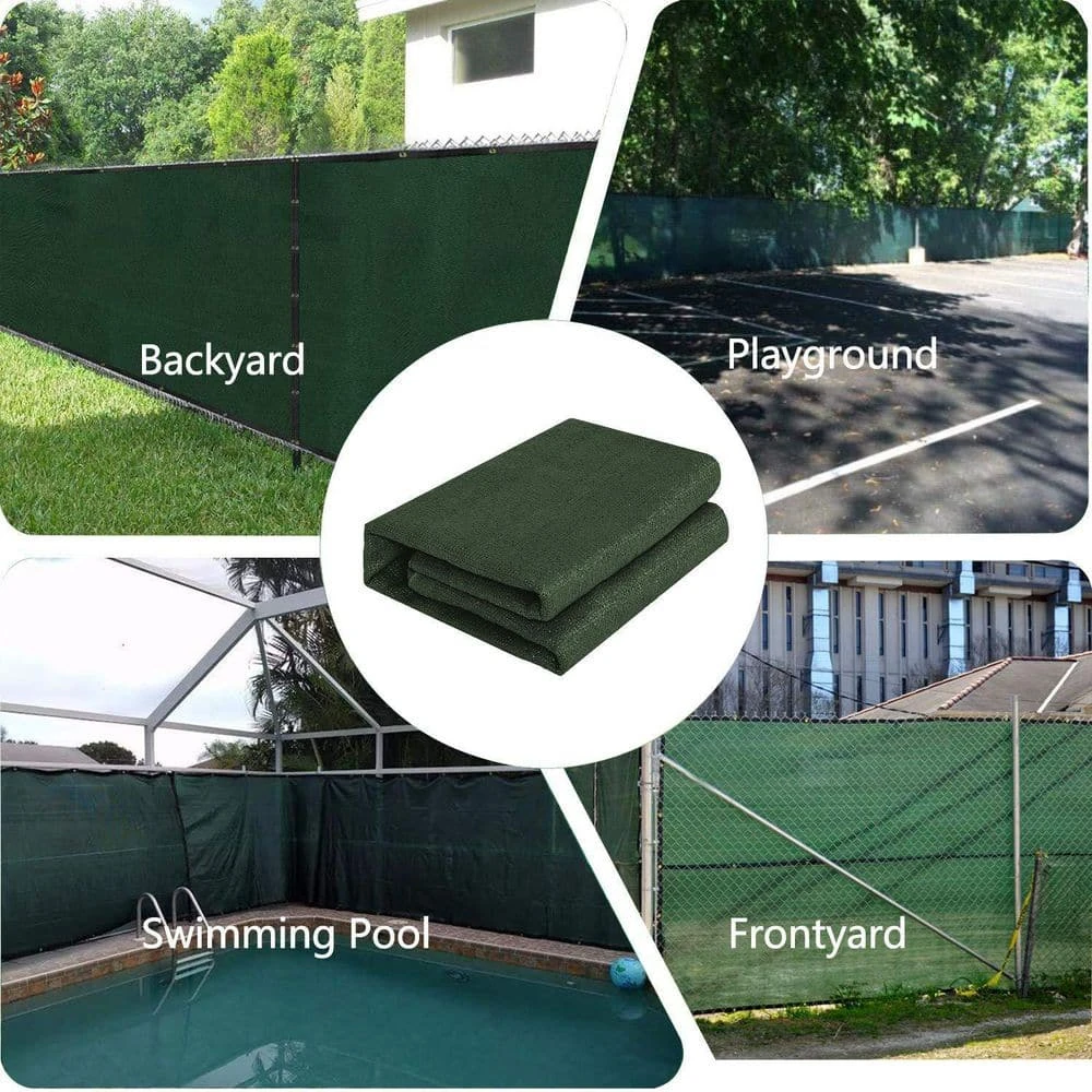 Outlet ⭐ 4 ft. x 50 ft. Dark Green 150 GSM HDPE Privacy Fence Screen Garden Fence by Shade&Beyond 😀 8 Outlet ⭐ 4 ft. x 50 ft. Dark Green 150 GSM HDPE Privacy Fence Screen Garden Fence by Shade&Beyond 😀 - Image 6