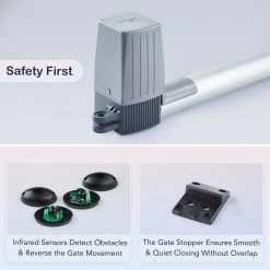 Hot Sale 🎁 Dual Swing Automatic Gate Opener Kit with IR Sensors Timer Auto Close by DOORADO 😀 13 Hot Sale 🎁 Dual Swing Automatic Gate Opener Kit with IR Sensors Timer Auto Close by DOORADO 😀 -Cheap Fence Gates Plus Store doorado automatic gate openers sgo 0300 02 bnhd 1 44 1000