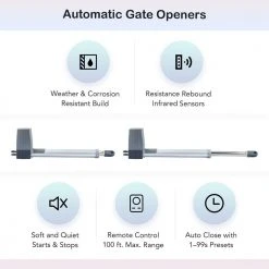 Hot Sale 🎁 Dual Swing Automatic Gate Opener Kit with IR Sensors Timer Auto Close by DOORADO 😀 11 Hot Sale 🎁 Dual Swing Automatic Gate Opener Kit with IR Sensors Timer Auto Close by DOORADO 😀 -Cheap Fence Gates Plus Store doorado automatic gate openers sgo 0300 02 bnhd 1 4f 1000