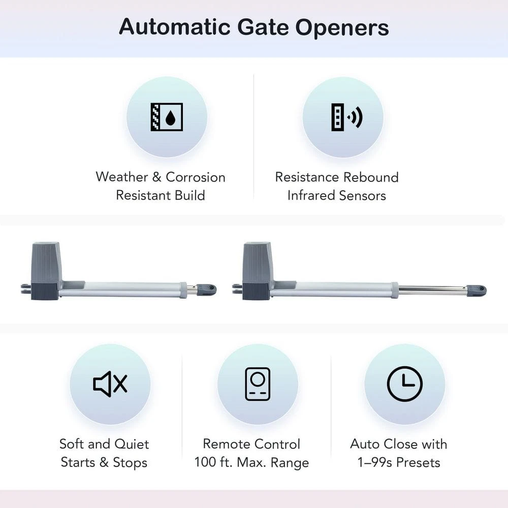 Hot Sale 🎁 Dual Swing Automatic Gate Opener Kit with IR Sensors Timer Auto Close by DOORADO 😀 5 Hot Sale 🎁 Dual Swing Automatic Gate Opener Kit with IR Sensors Timer Auto Close by DOORADO 😀 - Image 3
