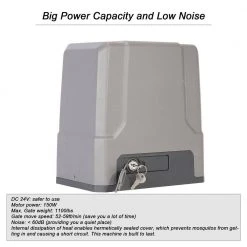 Promo 😀 Slide Single Automatic Gate Opener Kit with Remotes and Safety Sensor by DOORADO 🤩 -Cheap Fence Gates Plus Store doorado automatic gate openers sgo sl05 dc bnhd 1 1f 1000