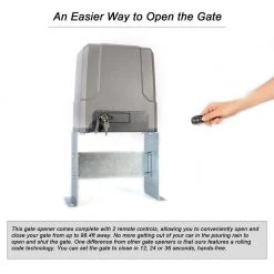 Promo 😀 Slide Single Automatic Gate Opener Kit with Remotes and Safety Sensor by DOORADO 🤩 -Cheap Fence Gates Plus Store doorado automatic gate openers sgo sl05 dc bnhd 1 44 1000