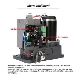 Promo 😀 Slide Single Automatic Gate Opener Kit with Remotes and Safety Sensor by DOORADO 🤩 -Cheap Fence Gates Plus Store doorado automatic gate openers sgo sl05 dc bnhd 1 4f 1000