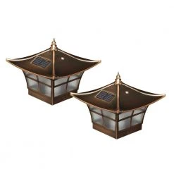 Top 10 🔥 Ambience 4 in. x 4 in. Outdoor Electroplated Copper Solar Post Cap (2-Pack) by Classy Caps ✨