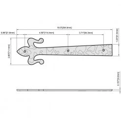 Budget ❤️ 10 in. Black Decorative Fleur-De-Lis Strap Hinge (2-Pack) by Everbilt 😍 -Cheap Fence Gates Plus Store everbilt fence gate accessories 10254 31 1000