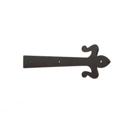 Budget ❤️ 10 in. Black Decorative Fleur-De-Lis Strap Hinge (2-Pack) by Everbilt 😍 -Cheap Fence Gates Plus Store everbilt fence gate accessories 10254 e1 1000