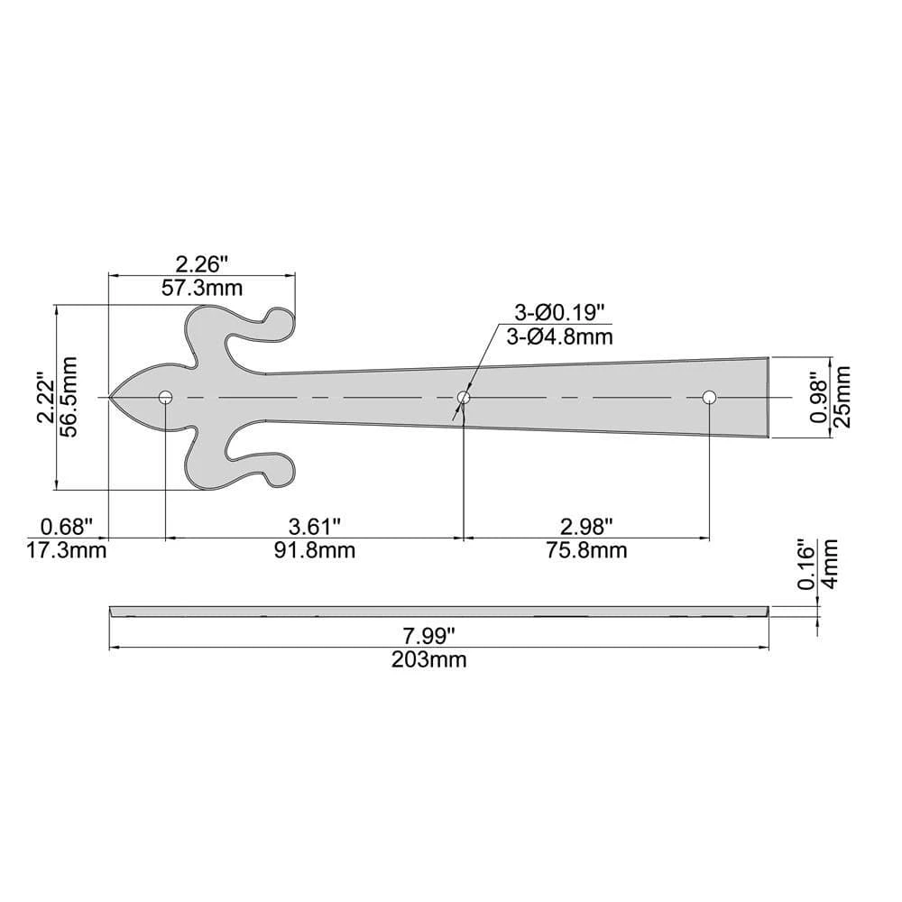Hot Sale โ 8 in. Black Decorative Fleur-de-lis Strap Hinge (2-Pack) by Everbilt ๐ 6 Hot Sale โ 8 in. Black Decorative Fleur-de-lis Strap Hinge (2-Pack) by Everbilt ๐ - Image 4