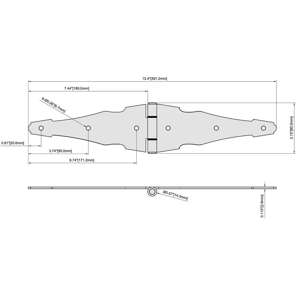 Best reviews of ⭐ 8 in. Black Heavy Duty Decorative Strap Hinge by Everbilt ❤️ 8 Best reviews of ⭐ 8 in. Black Heavy Duty Decorative Strap Hinge by Everbilt ❤️ - Image 6