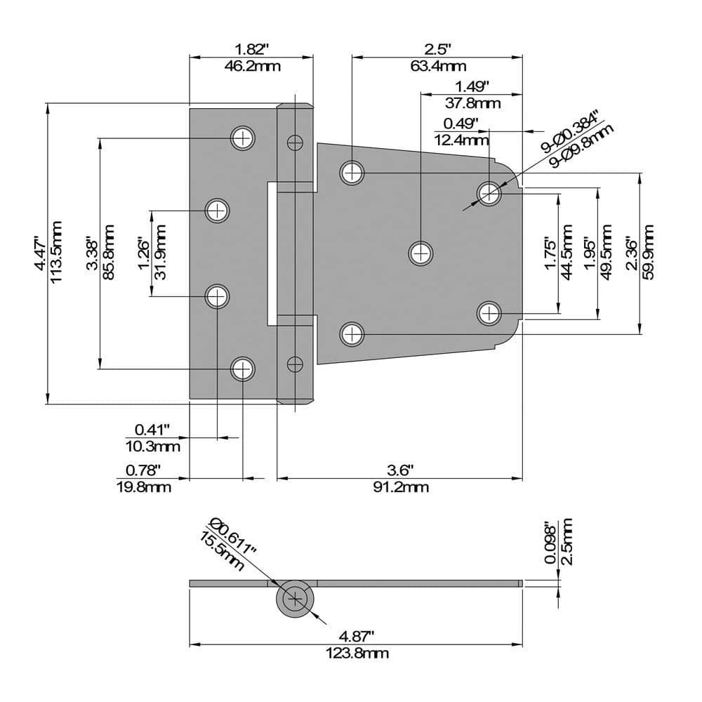 Buy π 3-1/2 in. Zinc-Plated Heavy Duty Tee Hinge by Everbilt π 6 Buy π 3-1/2 in. Zinc-Plated Heavy Duty Tee Hinge by Everbilt π - Image 4