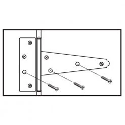 Promo 🌟 6 in. Galvanized Heavy-Duty Tee Hinge (2-Pack) by Everbilt ❤️ -Cheap Fence Gates Plus Store everbilt fence gate hinges 15279 4f 1000