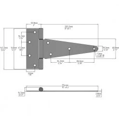 Best Pirce ❤️ 8 in. Galvanized Heavy-Duty Tee Hinge (2-Pack) by Everbilt 🎁 -Cheap Fence Gates Plus Store everbilt fence gate hinges 15280 31 1000