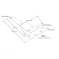 Best Pirce ❤️ 8 in. Galvanized Heavy-Duty Tee Hinge (2-Pack) by Everbilt 🎁 -Cheap Fence Gates Plus Store everbilt fence gate hinges 15280 76 1000