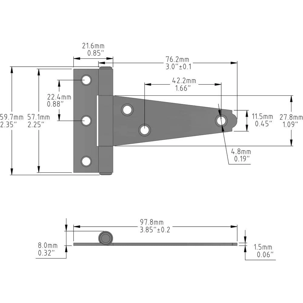 Deals ⌛ 3 in. Zinc-Plated Tee Hinge (2-Pack) by Everbilt 🥰 6 Deals ⌛ 3 in. Zinc-Plated Tee Hinge (2-Pack) by Everbilt 🥰 - Image 4