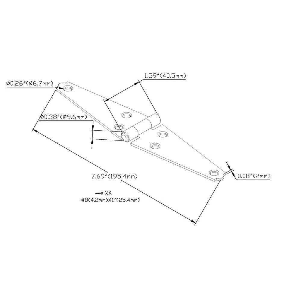Best Pirce ๐ 4 in. Zinc-Plated Heavy Duty Strap Hinge by Everbilt ๐ฏ 4 Best Pirce ๐ 4 in. Zinc-Plated Heavy Duty Strap Hinge by Everbilt ๐ฏ - Image 2