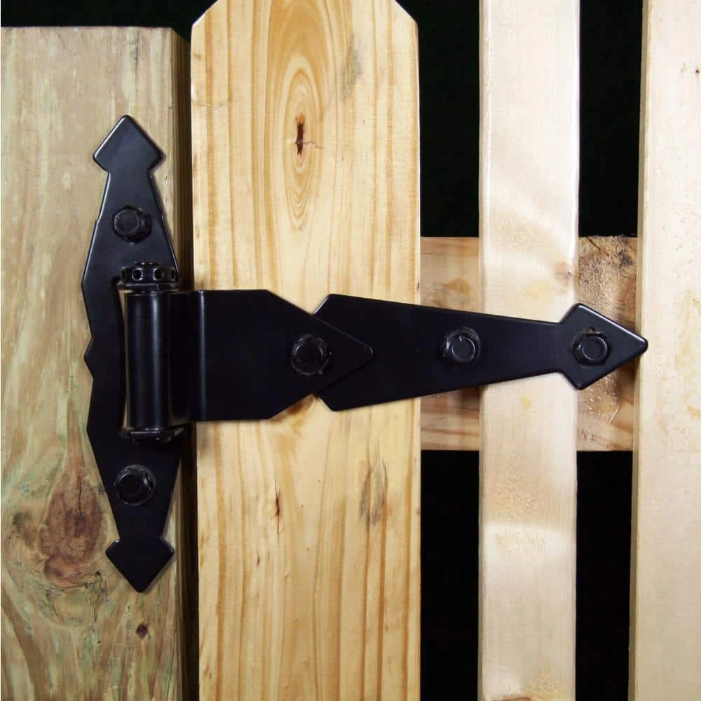 Hot Sale 👏 8 in. Black Decorative Spring Tee Hinge (2-Pack) by Everbilt 💯 7 Hot Sale 👏 8 in. Black Decorative Spring Tee Hinge (2-Pack) by Everbilt 💯 - Image 5