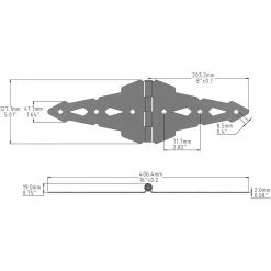 New ⭐ 8 in. Black Heavy-Duty Decorative Strap Hinges (2-Pack) by Everbilt 🧨 -Cheap Fence Gates Plus Store everbilt fence gate hinges 18105 31 1000