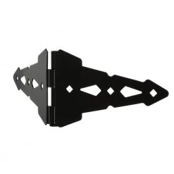 New ⭐ 8 in. Black Heavy-Duty Decorative Strap Hinges (2-Pack) by Everbilt 🧨 -Cheap Fence Gates Plus Store everbilt fence gate hinges 18105 a0 1000
