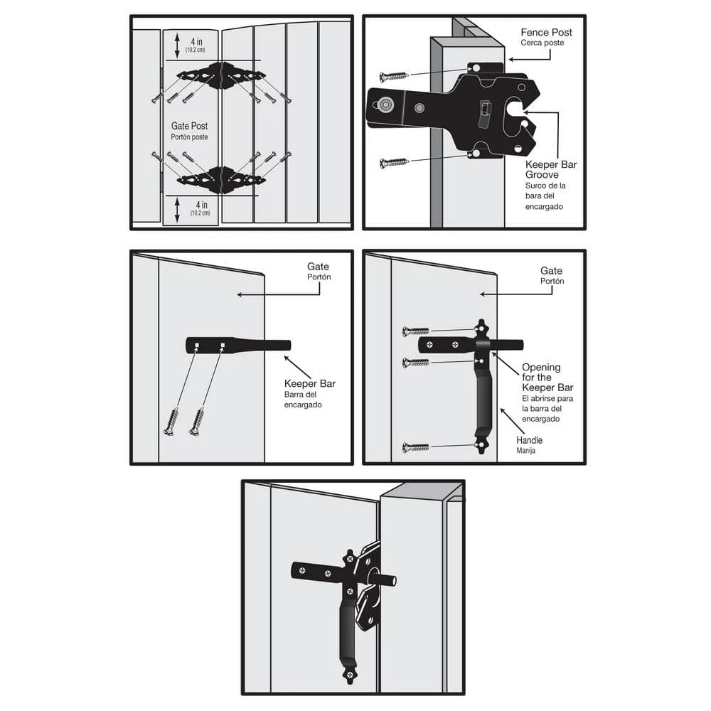 Coupon ✔️ Black Deluxe Latch Gate Set by Everbilt ⭐ 4 Coupon ✔️ Black Deluxe Latch Gate Set by Everbilt ⭐ - Image 2