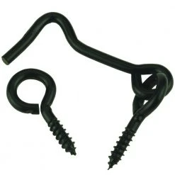 New โจ 2 in. Black Hook and Eye (3-Pack) by Everbilt ๐