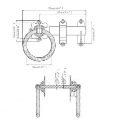 Buy 🎁 6 in. Black Heavy Duty Decorative Gate Ring Latch by Everbilt ✔️ -Cheap Fence Gates Plus Store everbilt fence gate latches slide bolts 25035 76 1000