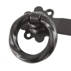 Buy 🎁 6 in. Black Heavy Duty Decorative Gate Ring Latch by Everbilt ✔️ -Cheap Fence Gates Plus Store everbilt fence gate latches slide bolts 25035 a0 1000