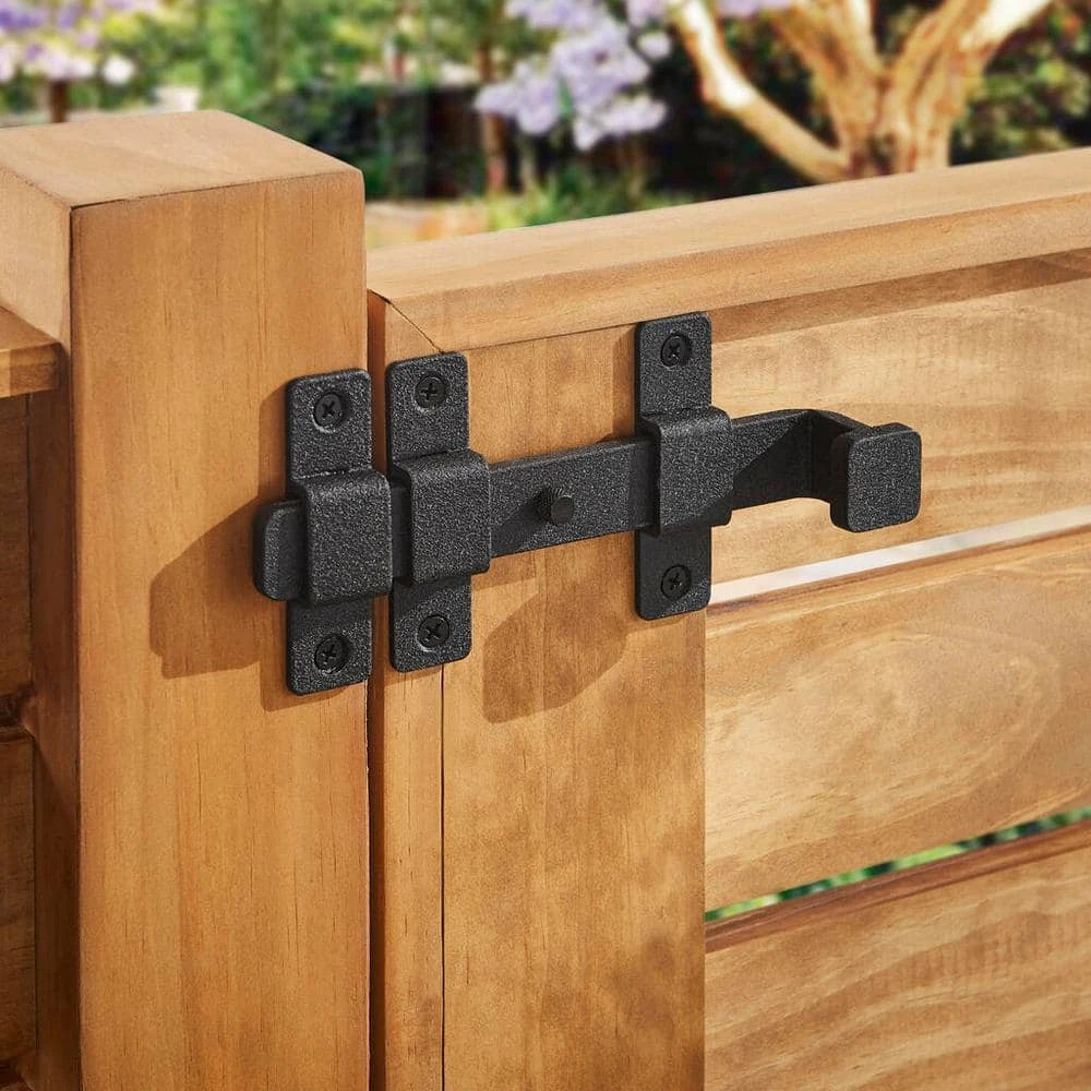 Best Sale ✔️ 8 in. Black Heavy-Duty Slide Bolt with Rust Defender by Everbilt ⭐ 4 Best Sale ✔️ 8 in. Black Heavy-Duty Slide Bolt with Rust Defender by Everbilt ⭐ - Image 2