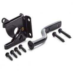 Discount ⌛ Black Decorative Gate Hinge and Latch Set by Everbilt ✔️ -Cheap Fence Gates Plus Store everbilt fence hardware 15472 4f 1000