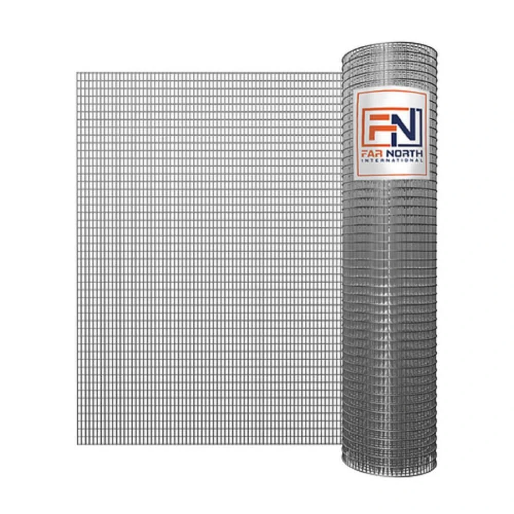 Budget 😀 2 ft. x 100 ft. 16-Gauge Galvanized Welded Wire with 1 in. x 1/2 in. Mesh Size by Far North International ⌛ 3 Budget 😀 2 ft. x 100 ft. 16-Gauge Galvanized Welded Wire with 1 in. x 1/2 in. Mesh Size by Far North International ⌛
