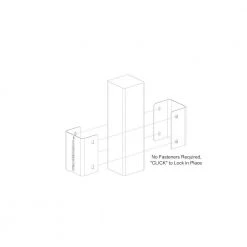 Coupon ⭐ 2 in. L x 2 in. W x 3 in. H Black Ornamental Fence Post Guard by Fence Armor 🔥 -Cheap Fence Gates Plus Store fence armor fence hardware fa2x2obmb 1f 1000