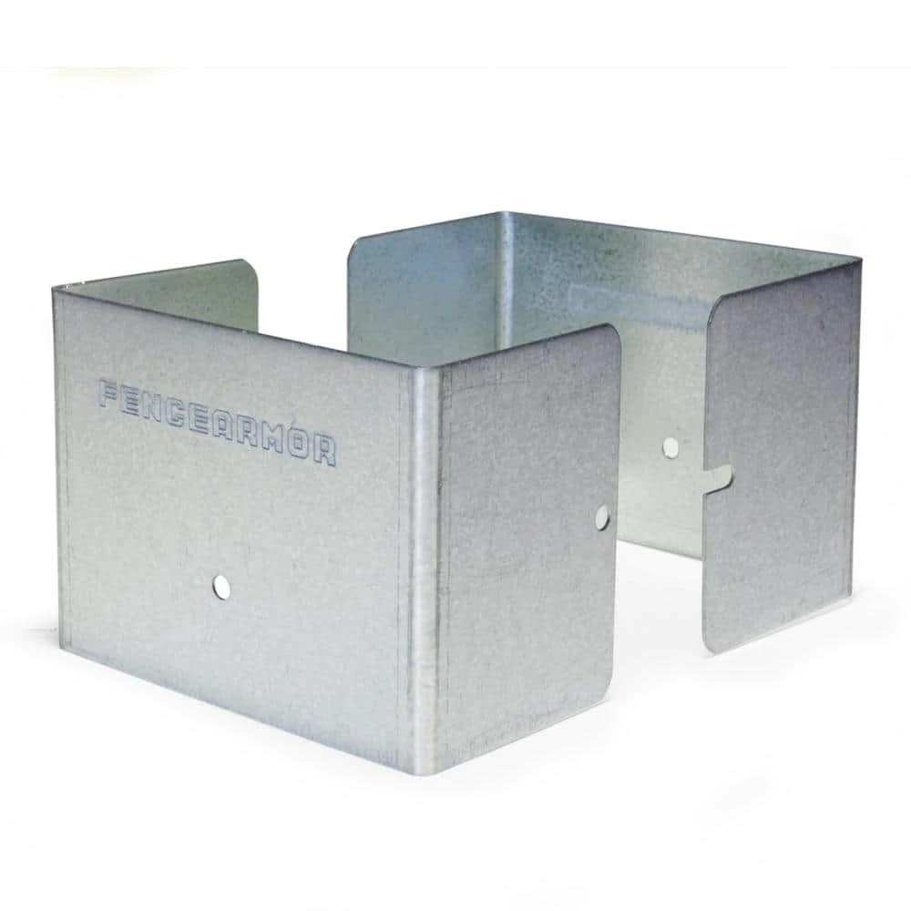 Best Sale โค๏ธ Galvanized Steel Fence Post Guard 4 in. L x 4 in. W x 3 in. H for Wood or Vinyl by Fence Armor ๐ 3 Best Sale โค๏ธ Galvanized Steel Fence Post Guard 4 in. L x 4 in. W x 3 in. H for Wood or Vinyl by Fence Armor ๐