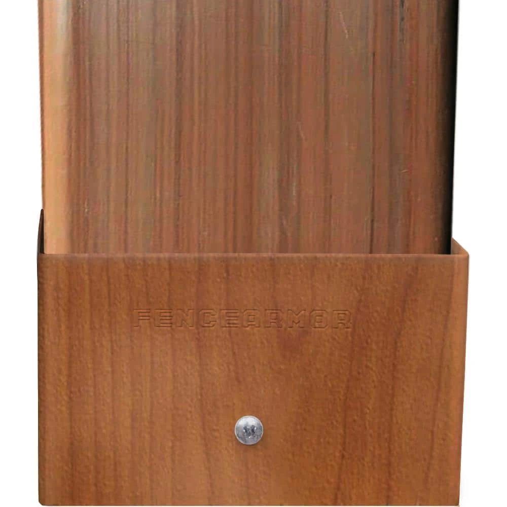Coupon ⭐ 4 in. L x 4 in. W x 1/4 ft. H Redwood Fence Post Guard for Wood or Vinyl by Fence Armor ⭐ 4 Coupon ⭐ 4 in. L x 4 in. W x 1/4 ft. H Redwood Fence Post Guard for Wood or Vinyl by Fence Armor ⭐ - Image 2