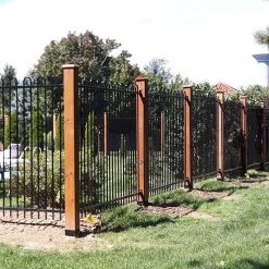 Coupon 🤩 Black Fence Post Guard 3.5 in. L x 3.5 in. W x 3 in. H for Wood by Fence Armor 🛒 -Cheap Fence Gates Plus Store fence armor fence hardware fa4x4wbmb 4f 1000