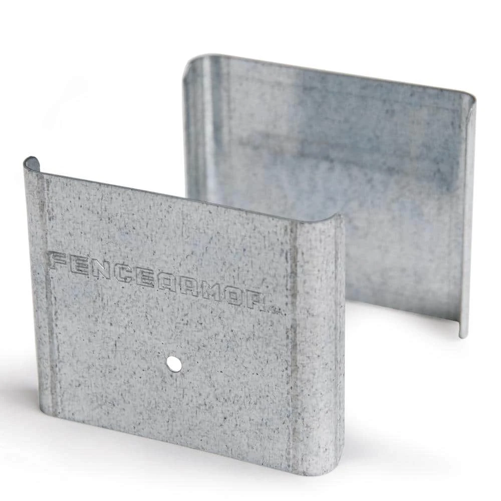 Coupon 🥰 Galvanized Steel Demi Fence Post Guard 3.5 in. L x 3 in. H x .5 in. D for Wood by Fence Armor 🤩 3 Coupon 🥰 Galvanized Steel Demi Fence Post Guard 3.5 in. L x 3 in. H x .5 in. D for Wood by Fence Armor 🤩