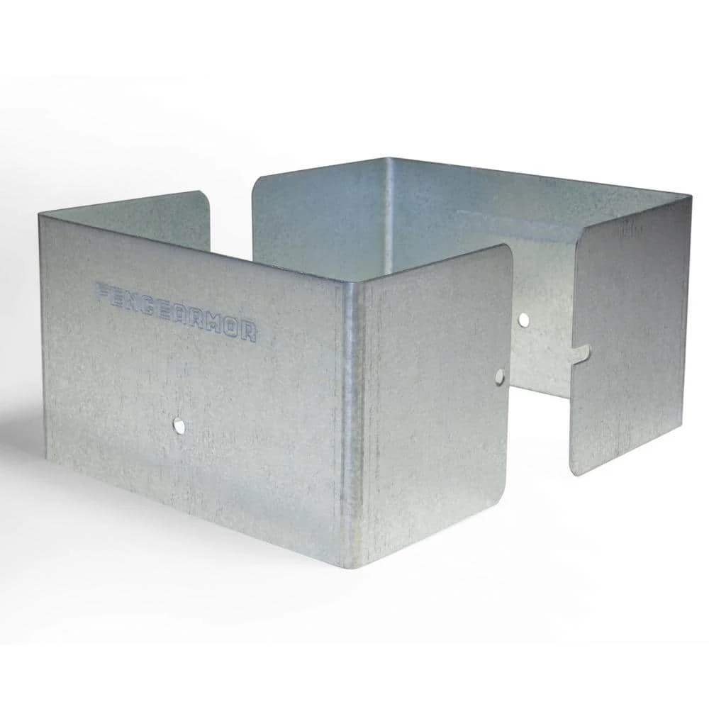 Top 10 ⌛ 5 in. L x 5 in. W x 1/4 ft. H Galvanized Steel Fence Post Guard for Wood or Vinyl by Fence Armor ✨ 3 Top 10 ⌛ 5 in. L x 5 in. W x 1/4 ft. H Galvanized Steel Fence Post Guard for Wood or Vinyl by Fence Armor ✨