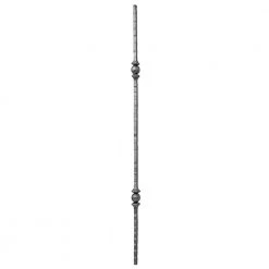 Best reviews of ❤️ 39-3/8 in. x 1/2 in. Square 🛒 Hammered Bar Dual Bosses With Tapered Ends Forged Raw Picket by arteferro 👏