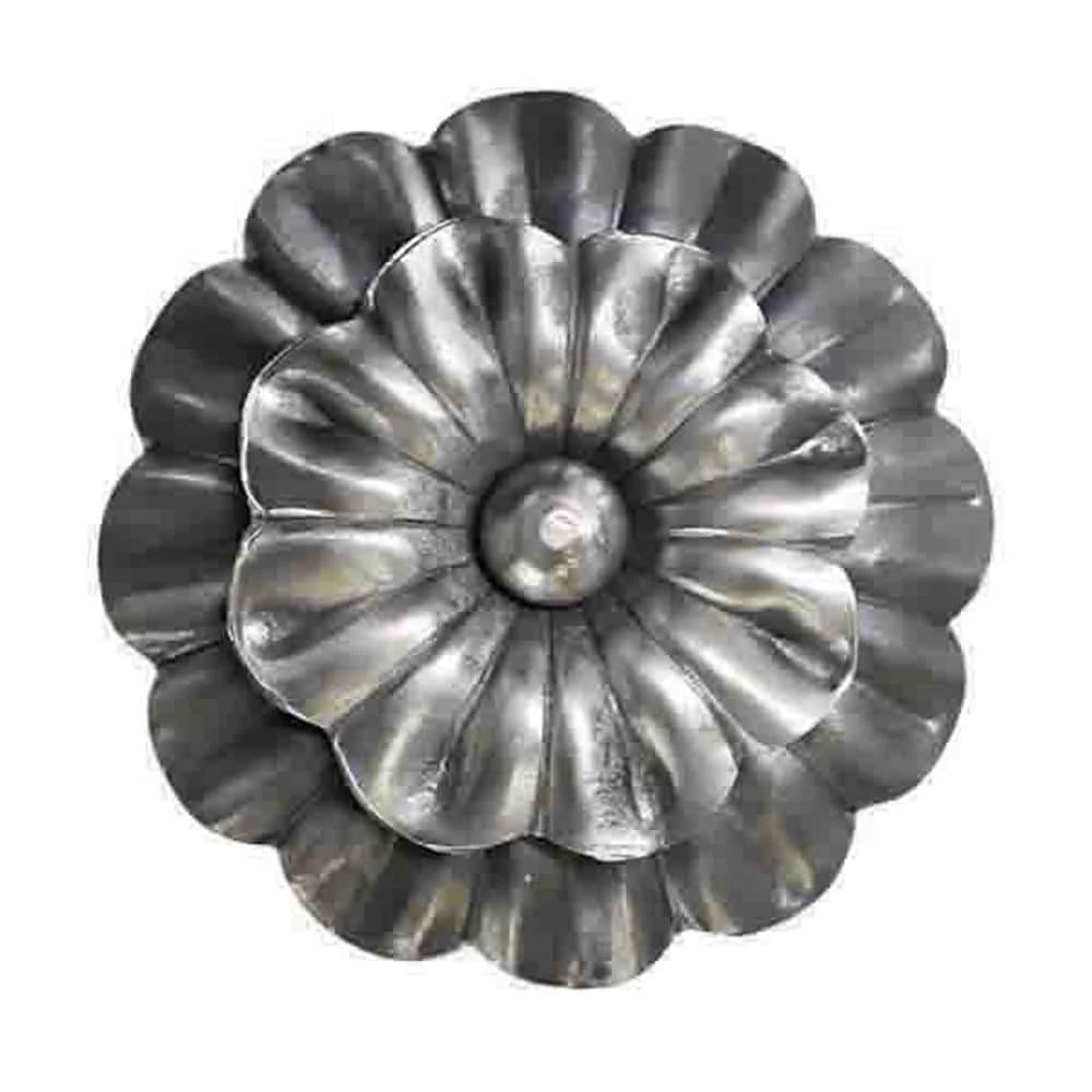 Promo ✔️ 3-3/4 in. Round Heavy Gauge Floral Design Raw Forged Rosette by arteferro ⭐ 3 Promo ✔️ 3-3/4 in. Round Heavy Gauge Floral Design Raw Forged Rosette by arteferro ⭐