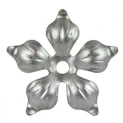 Best Pirce 🎁 3-9/16 in. Round Stamped Floral Design with Punched Center Hole Raw Forged Rosette by arteferro ❤️