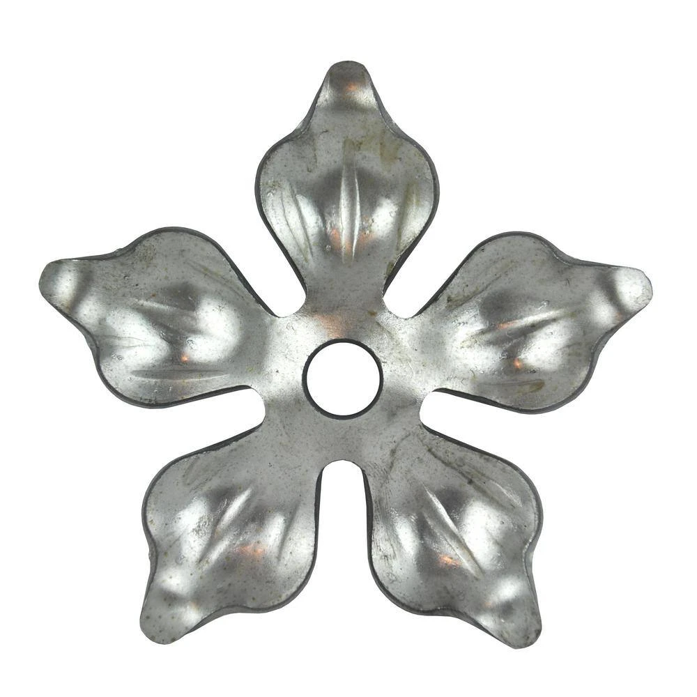 Best Pirce ๐ 3-9/16 in. Round Stamped Floral Design with Punched Center Hole Raw Forged Rosette by arteferro โค๏ธ 4 Best Pirce ๐ 3-9/16 in. Round Stamped Floral Design with Punched Center Hole Raw Forged Rosette by arteferro โค๏ธ - Image 2